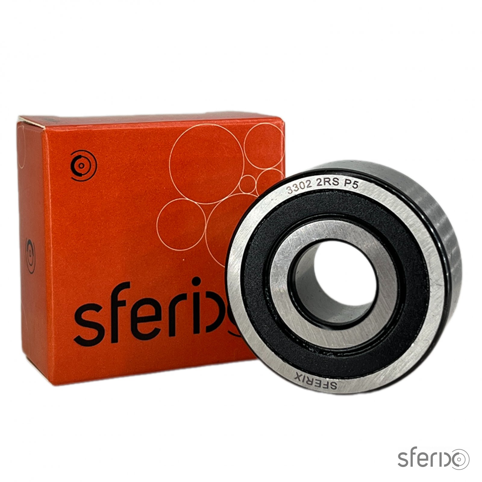 Радиально-упорный двухрядный подшипник 3302 2RS P5 SFERIX - Сферикс - фото -  1